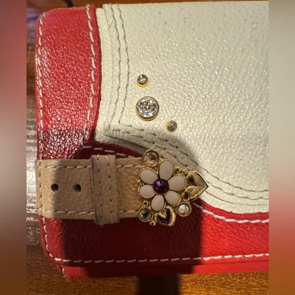 Samantha Thavasa Red &White Leather Wallet Rare Japanese Edition - Picture 3 of 16